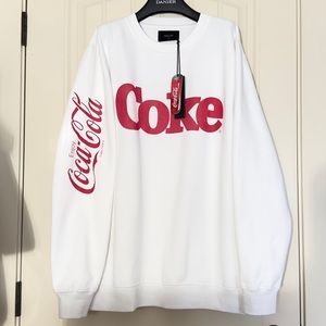COCA-COLA X ROLLAS WORLD CREWNECK IN VINTAGE WHITE (BRAND NEW CONDITION)